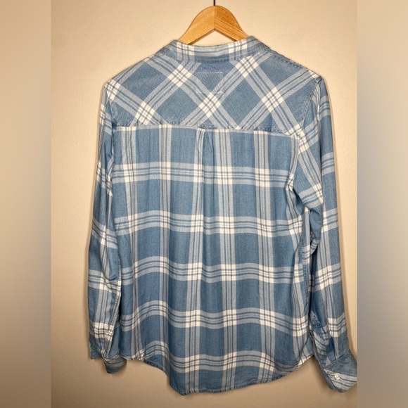 Rails Hunter Plaid Long Sleeve Button Down Shirt // Marine White - Picture 7 of 11